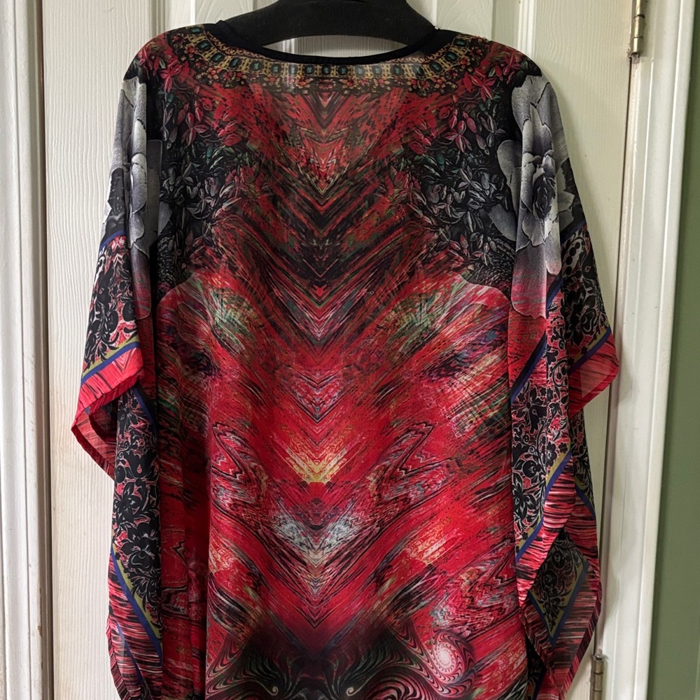 Embellished Red Tunic Top - Picture 2 of 2